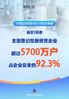 新华社权威快报｜全国登记在册民营企业超过5700万户(图1)