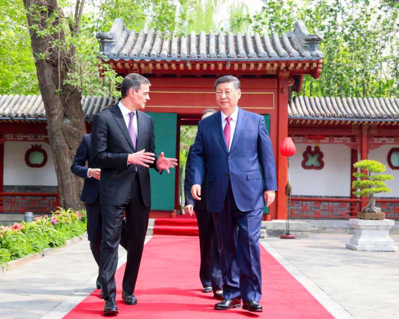 习近平会见西班牙首相桑切斯(图4)